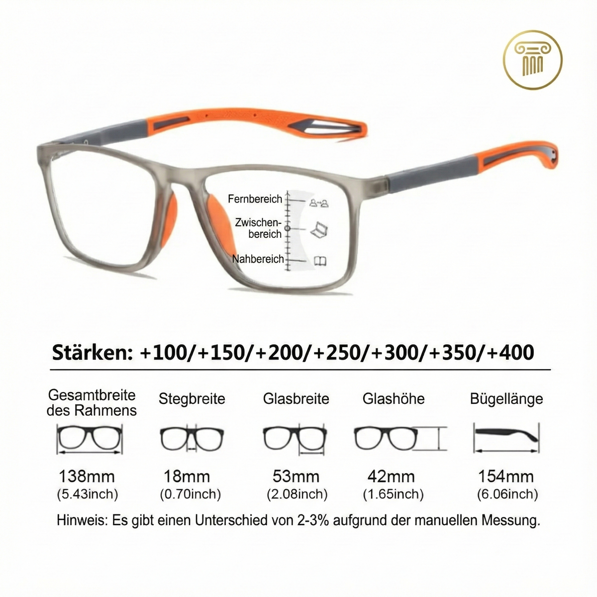 VariSync™ Adaptive Gleitsichtbrille + Gratisgeschenk (Adaptive Technologie) – product detail image 15 at Ozoric