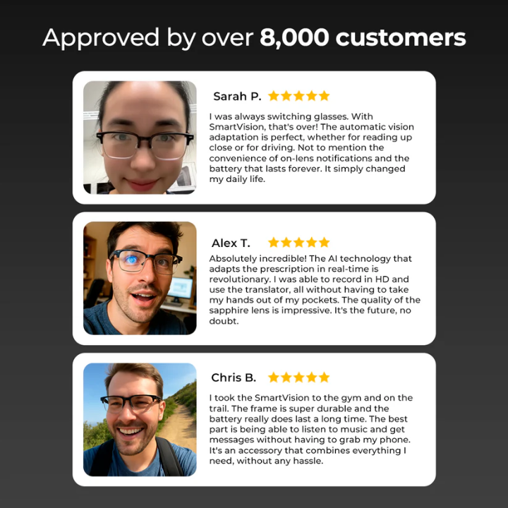 SmartVision™ AI-Powered Adaptive Glasses – product detail image 4 at Ozoric