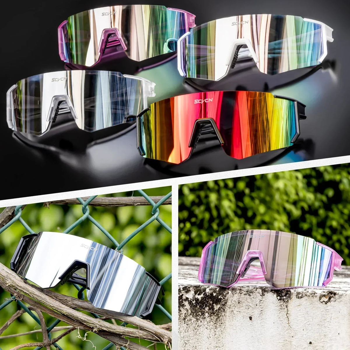 SCVCN Sport Sunglasses for Men and Women – Cycling, MTB, Biking, Camping, Golf, Baseball – product detail image 3 at Ozoric