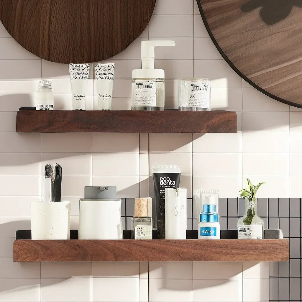 OakSteel Punch-Free Bathroom Rack – product detail image 2 at Ozoric