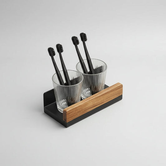 OakSteel Punch-Free Bathroom Rack – product image at Ozoric