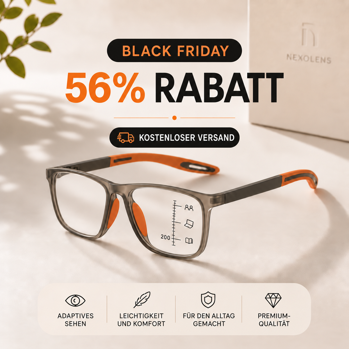 Nexolens Multifokalbrille + Geschenk – Produktdetailbild 7 bei Ozoric