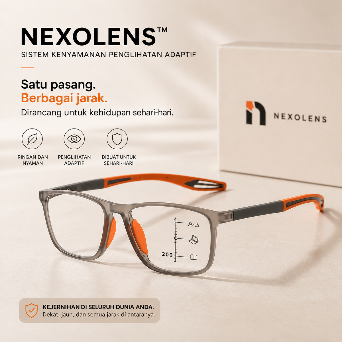 Nexolens - Sistem Kenyamanan Penglihatan Adaptif – gambar produk di Ozoric
