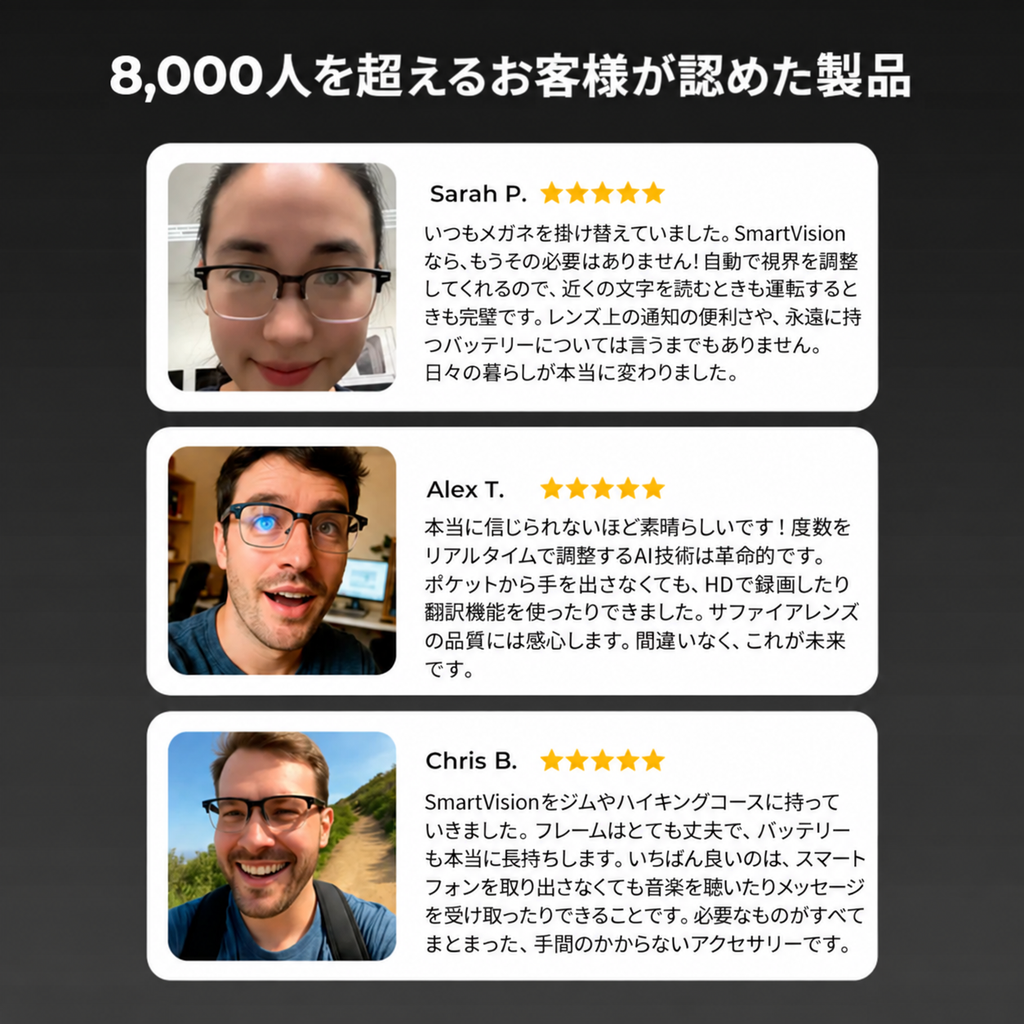 SmartVision™ AI搭載の適応型メガネ – Ozoricの商品詳細画像4
