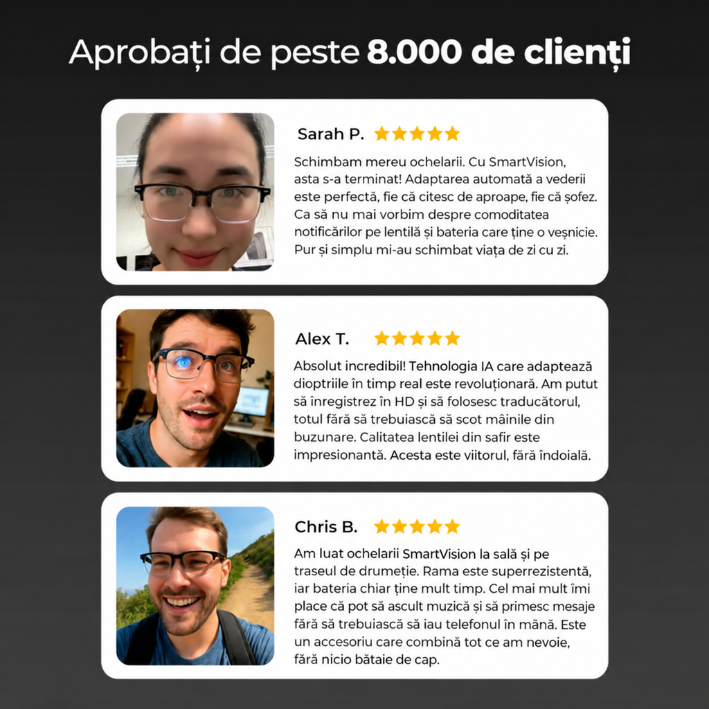 SmartVision™ Ochelari adaptivi cu AI – imagine de detaliu a produsului 4 la Ozoric