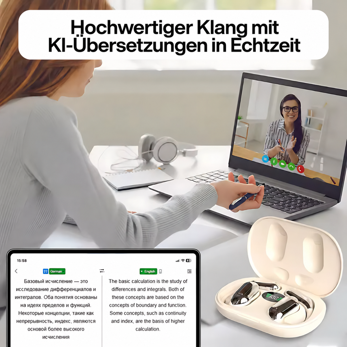 VerbaBuds™ KI-Übersetzer-Ohrhörer