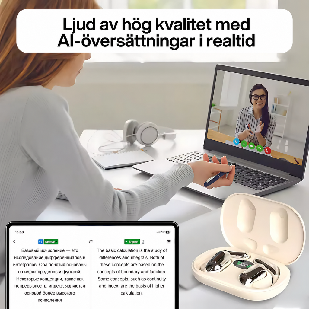 VerbaBuds™ AI-översättningshörlurar